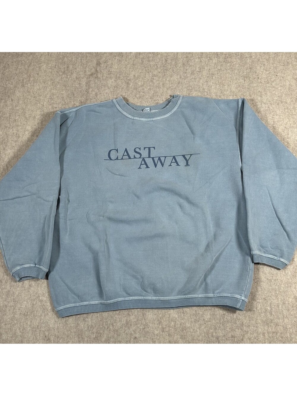 VTG 2000 Cast Away Movie Sweatshirt Large? Light Blue